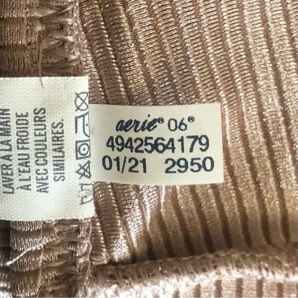 Aerie NWT Shiny Ribbed Textured Cheekier String Bikini Bottom Extra Extra Large - Picture 9 of 13